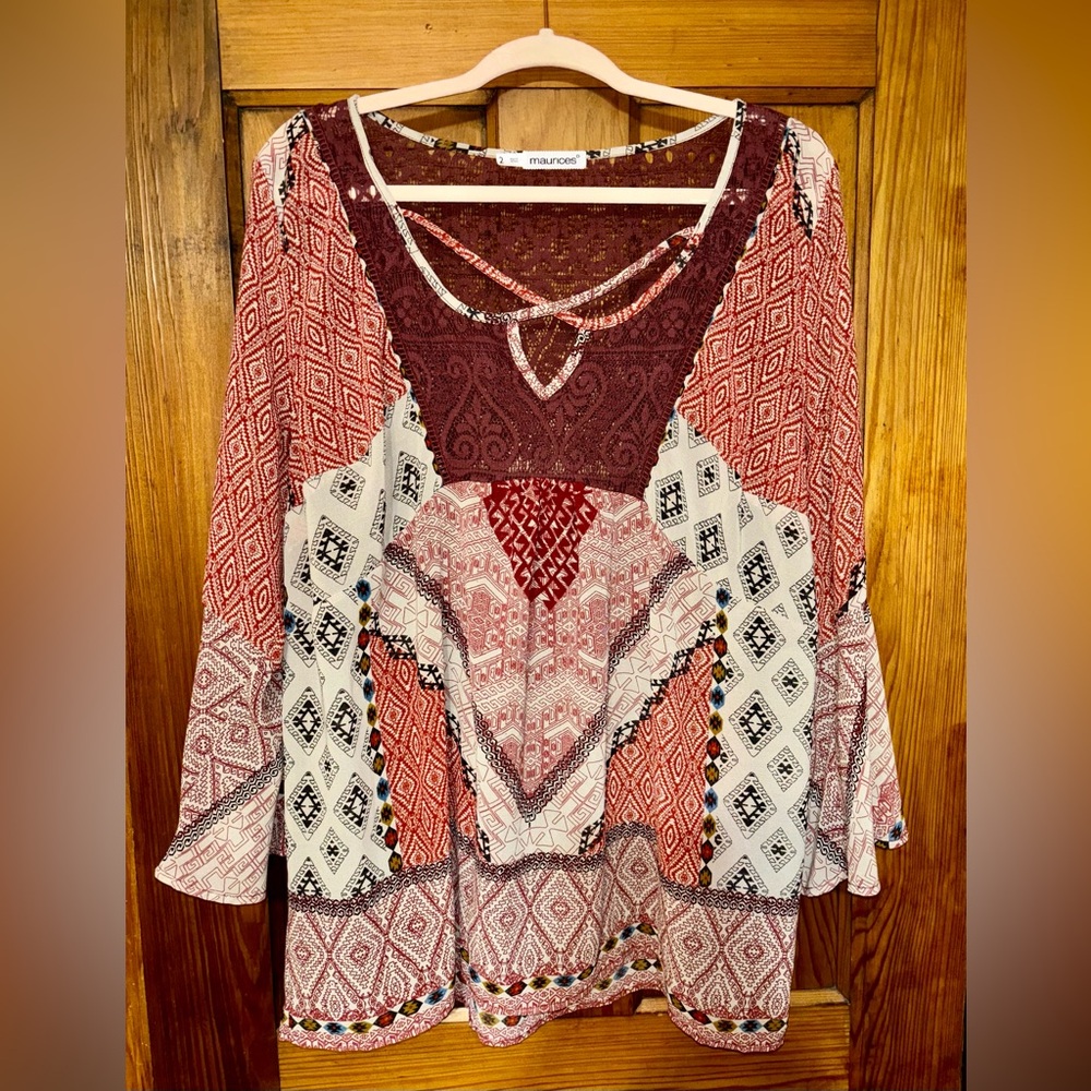 Maurice’s floral boho patchwork top